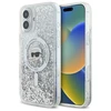 Karl Lagerfeld KLHMP16MLGKISGH Apple iPhone 16 Plus 6.7" dėklas telefonui skaidrus Liquid Glitter Karl Head MagSafe