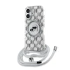 Karl Lagerfeld KLHMP16SHCKCKLCT Apple iPhone 16 6.1" dėklas telefonui skaidrus IML Crossbody Monogram Karl &amp; Choupette Head MagSafe