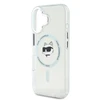 Karl Lagerfeld IML Metal Choupette Head MagSafe Apple iPhone 16 - dėklas telefonui baltos spalvos