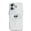 Karl Lagerfeld IML Metal Choupette Head MagSafe Apple iPhone 16 - dėklas telefonui baltos spalvos