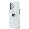 Karl Lagerfeld IML Metal Choupette Head MagSafe Apple iPhone 16 - dėklas telefonui baltos spalvos