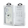Karl Lagerfeld IML Metal Choupette Head MagSafe Apple iPhone 16 - dėklas telefonui baltos spalvos