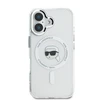 Karl Lagerfeld IML Metal Karl Head MagSafe Apple iPhone 16 - dėklas telefonui baltos spalvos