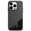 Karl Lagerfeld KLHMP16SSCMKMPCK Apple iPhone 16 6.1" dėklas telefonui juodos spalvos Silikoninis Shadow Metal Initial MagSafe