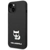 Dėklas Karl Lagerfeld Liquid Silicone Choupette Case for iPhone 14 Plus Juodas