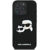 Karl Lagerfeld Skysto silikono dvi galvutės telefonų dėklas su MagSafe palaikymu iPhone 16 Pro juodas