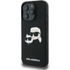 Karl Lagerfeld Skysto silikono dvi galvutės telefonų dėklas su MagSafe palaikymu iPhone 16 Pro juodas