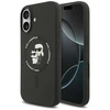 Karl Lagerfeld Liquid Silicone Karl and Choupette MagSafe dėklas skirtas Apple iPhone 17 juodos spalvos