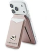 Dėklas Karl Lagerfeld Mirror MagSafe Cardslot Stand Rožinė