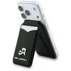 Dėklas Karl Lagerfeld Mirror MagSafe Cardslot Stand Juodas