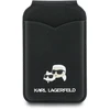 Dėklas Karl Lagerfeld Mirror MagSafe Cardslot Stand Juodas