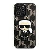 Apple iPhone 13 Pro Karl Lagerfeld dėklas Monogram Ikonik Patch juodos spalvos
