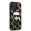 Apple iPhone 13 Pro Karl Lagerfeld dėklas Monogram Ikonik Patch juodos spalvos