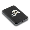 Karl Lagerfeld Powerbank inductive KLPB5FPGKSKCHK 16W 5000mAh juodos spalvos Karl&amp;Choupette Head Pin MagSafe