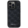 Karl Lagerfeld KLHMP15LPKHPORPK Apple iPhone15 Pro 6.1″ kietas dėklas juodos spalvos Leather Monogram Metal Logo MagSafe