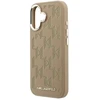 Dėklas Karl Lagerfeld PU Perforated Monogram phone case with MagSafe support for iPhone 17 beige