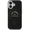 Karl Lagerfeld PU RSG Logo MagSafe dėklas skirtas Apple iPhone 17 juodos spalvos