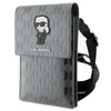 Karl Lagerfeld krepšys Saffiano Monogram Ikonik (KLWBSAKHPKG) sidabrinės spalvos