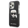 Apple iPhone 13 Pro Karl Lagerfeld dėklas Iconik Karl (KLHCP13LTPEIKK) juodos spalvos