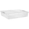 Keeeper Kaste ar vaku uz ritenisiem underbed box Leo 77x58x16 cm 53L caurspidiga
