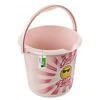 Keeeper Bucket deco 10L Ilvie "Emoji Stay Positive" Ø30x28cm pink