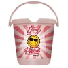 Keeeper Bucket deco 10L Ilvie "Emoji Stay Positive" Ø30x28cm pink