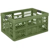 Keeeper Sulankstoma dėžė, kurios keliamoji galia iki 50 kg, Ben 54x37x28cm 45L alyvuogių spalvos 4052396121681