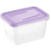 Keeeper Food container set rectangular 2x2L Fredo "Fresh" transparent/light violetinė