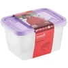 Keeeper Food container set rectangular 2x2L Fredo "Fresh" transparent/light violetinė