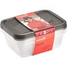 Stoneline Keeeper Food container set rectangular 3x1,25L Fredo "Fresh" transparent/crystal pilka