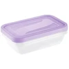 Stoneline Keeeper Food container set rectangular 3x2,4L Fredo "Fresh" transparent/light violetinė