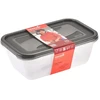 Keeeper Food container set rectangular 3x2,4L Fredo "Fresh" transparent/crystal pilka