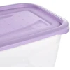 Keeeper Food container set rectangular 4x0,75L Fredo "Fresh" transparent/light violetinė
