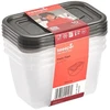 Stoneline Keeeper Food container set rectangular 4x0,75L Fredo "Fresh" transparent/crystal pilka