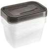 Stoneline Keeeper Food container set rectangular 4x0,75L Fredo "Fresh" transparent/crystal pilka