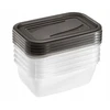 Stoneline Keeeper Food container set rectangular 5x0.5L Fredo "Fresh" transparent/crystal pilka