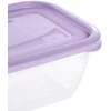 Stoneline Keeeper Food container set rectangular 5x0.5L Fredo "Fresh" transparent/light violetinė