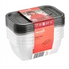 Stoneline Keeeper Food container set rectangular 5x0.5L Fredo "Fresh" transparent/crystal pilka