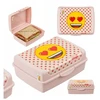 Keeeper Food storage container deco-click-box midi 1L Carla "Emoji Hearts" 17x13x7cm pink