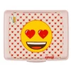 Keeeper Food storage container deco-click-box mini 0.5L Carla "Emoji Hearts" 17x13x3.5cm pink