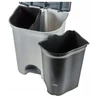 Keeeper Pedal bin for waste sorting 2x11L Torge 37.5x29.5x46 cm light sidabrinis
