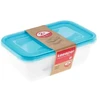 Keeeper Set of food containers rectangular 2x3,3L Fredo "Fresh" transparent/light mėlynas
