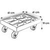 Keeeper Trolley for transport boxes and baskets Rolf 61x41x19cm red