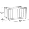 KETER 261034 garden planter walnut