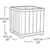 KETER 261031 garden planter walnut