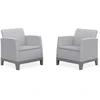 Keter Garden chairs 2 pcs Scandi Form light pilkas/dark steel pilkas