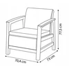 Keter Garden chairs 2 pcs Scandi Linea pilkas