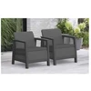 Keter Garden chairs 2 pcs Scandi Linea pilkas