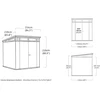 Keter Garden shed Deco Pent 7x7 walnut tone