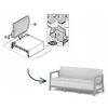 Keter Garden sofa three-seater Scandi Linea 3 Seater Sofa light pilka/dark steel pilka